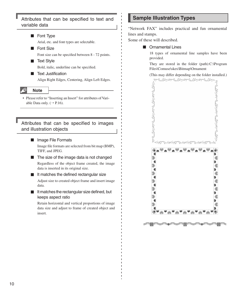 Sample illustration types | Konica Minolta bizhub 200 User Manual | Page 10 / 26