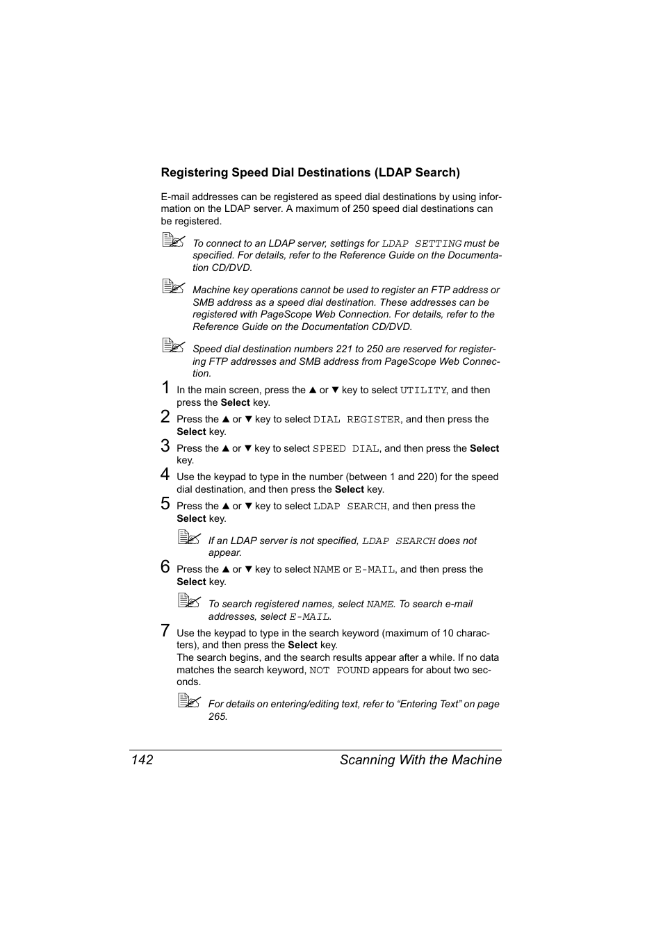 Registering speed dial destinations (ldap search) | Konica Minolta magicolor 4690MF User Manual | Page 154 / 286
