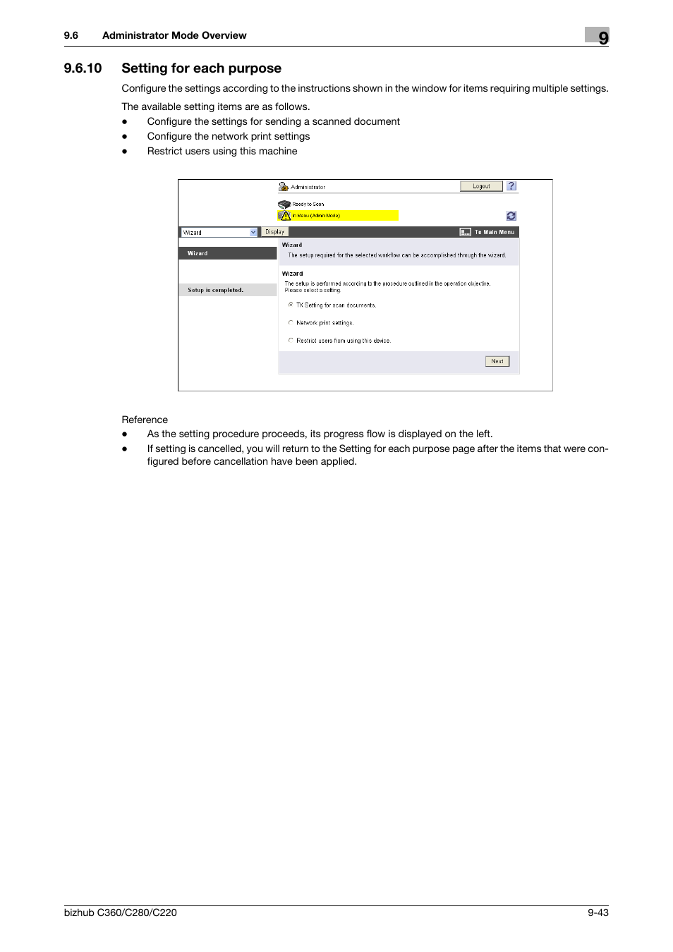 10 setting for each purpose, Setting for each purpose -43 | Konica Minolta BIZHUB C360 User Manual | Page 279 / 292