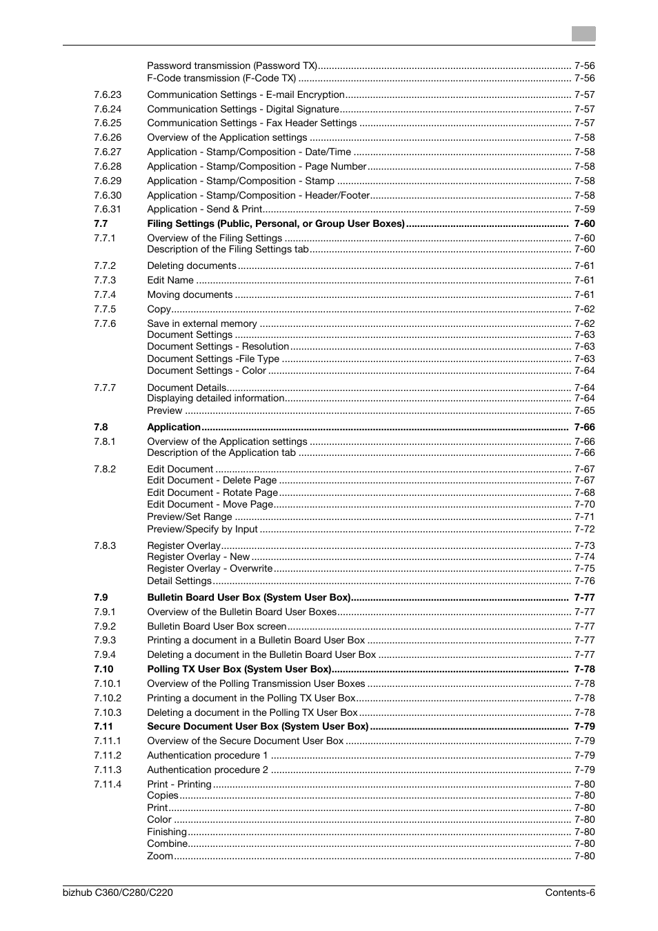 Konica Minolta BIZHUB C360 User Manual | Page 7 / 292