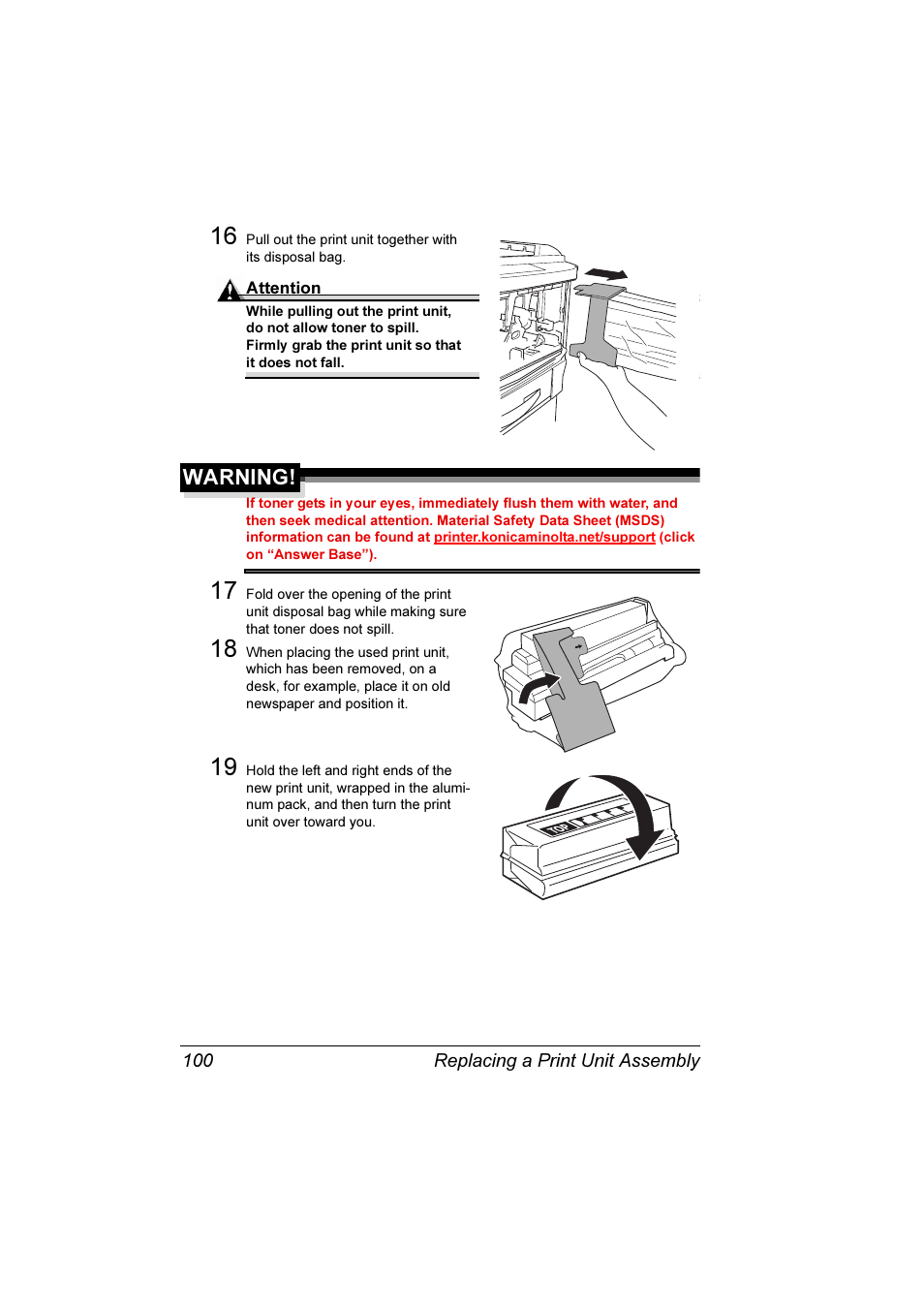 Warning | Konica Minolta Magicolor 7300 User Manual | Page 108 / 250