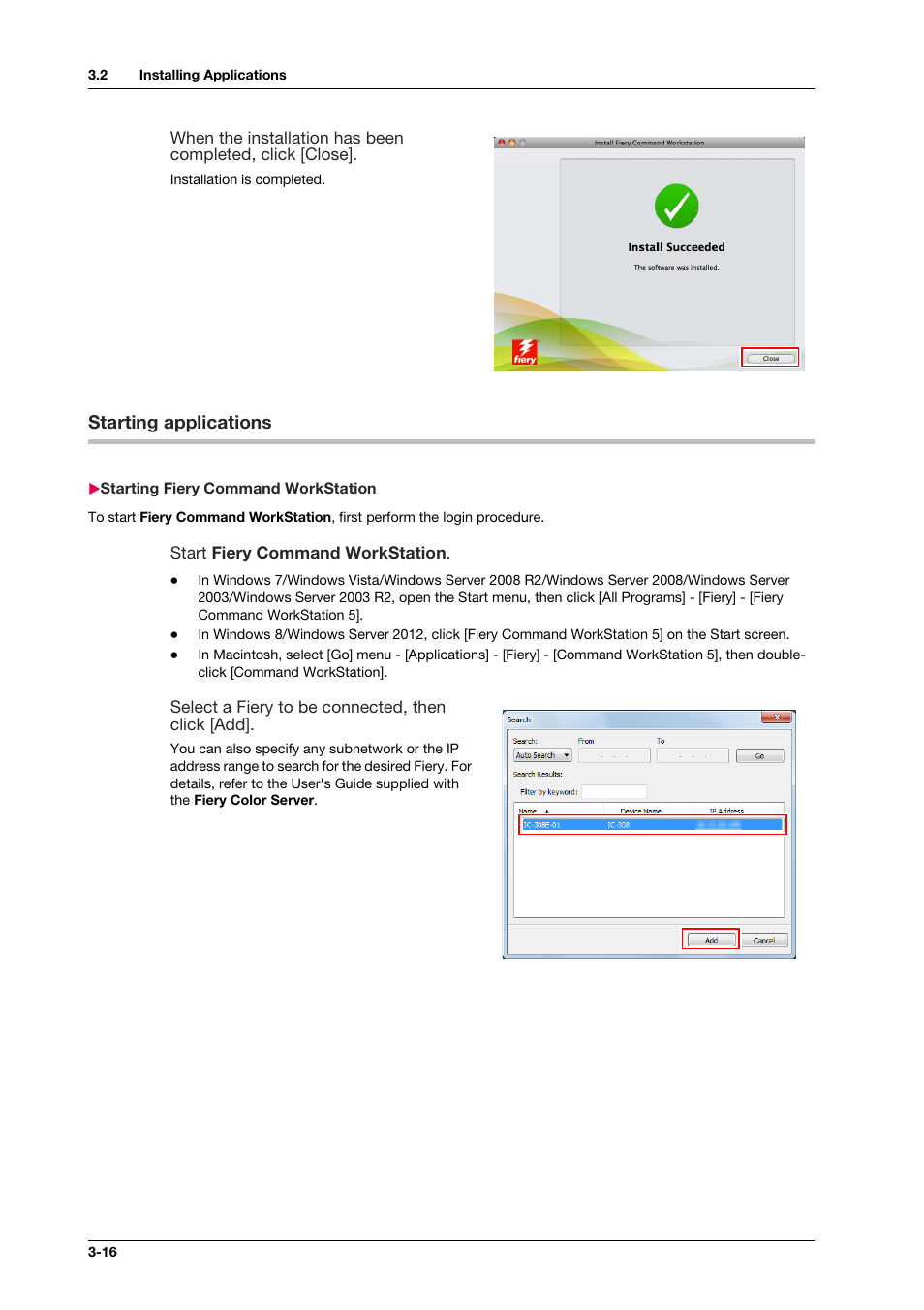 Starting applications, Starting fiery command workstation, Starting applications -16 | Starting fiery command workstation -16 | Konica Minolta bizhub PRESS C1070 User Manual | Page 44 / 151