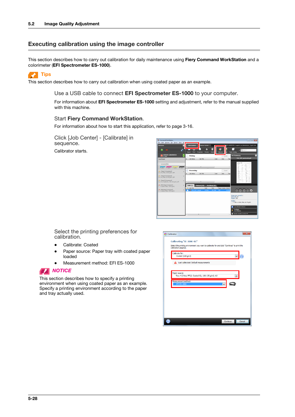 Executing calibration using the image controller | Konica Minolta bizhub PRESS C1070 User Manual | Page 86 / 151