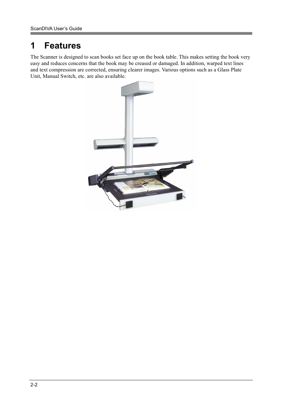 1 features, Features -2 | Konica Minolta ScanDiva User Manual | Page 28 / 104