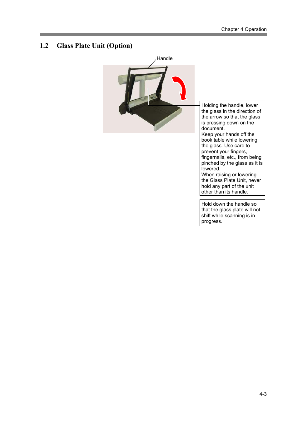 2 glass plate unit (option), Glass plate unit (option) -3 | Konica Minolta ScanDiva User Manual | Page 71 / 104