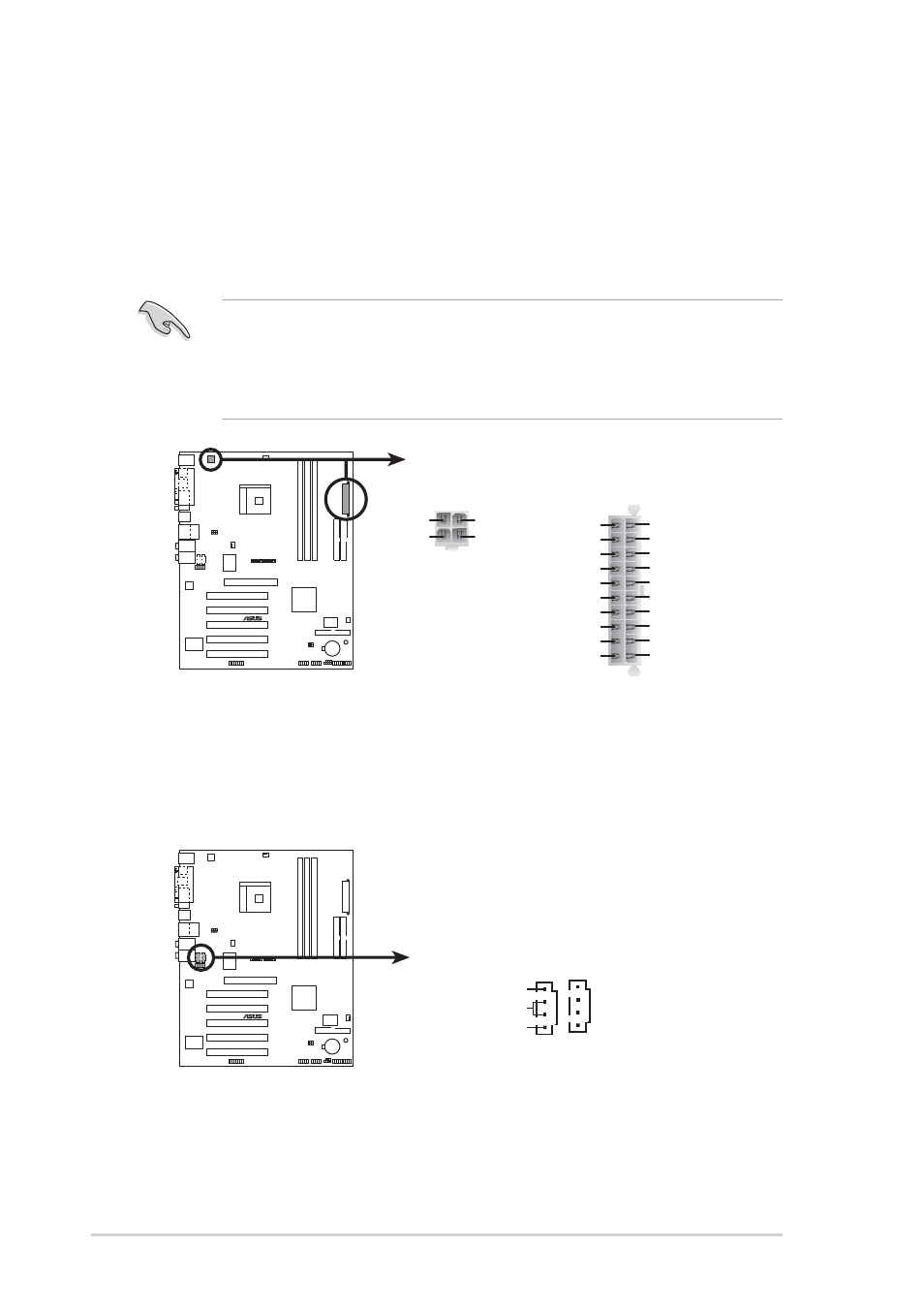 20 chapter 1: product introduction, K8n atx power connectors atxpwr atx12v, K8n internal audio connectors | Asus K8N User Manual | Page 30 / 78