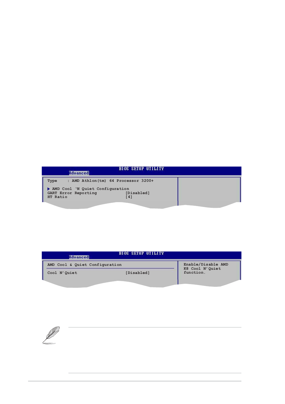 3 cpu configuration, Cool n’ quiet [disabled, Type | Ddr ram voltage [auto, Agp voltage [1.5v | Asus K8N User Manual | Page 50 / 78