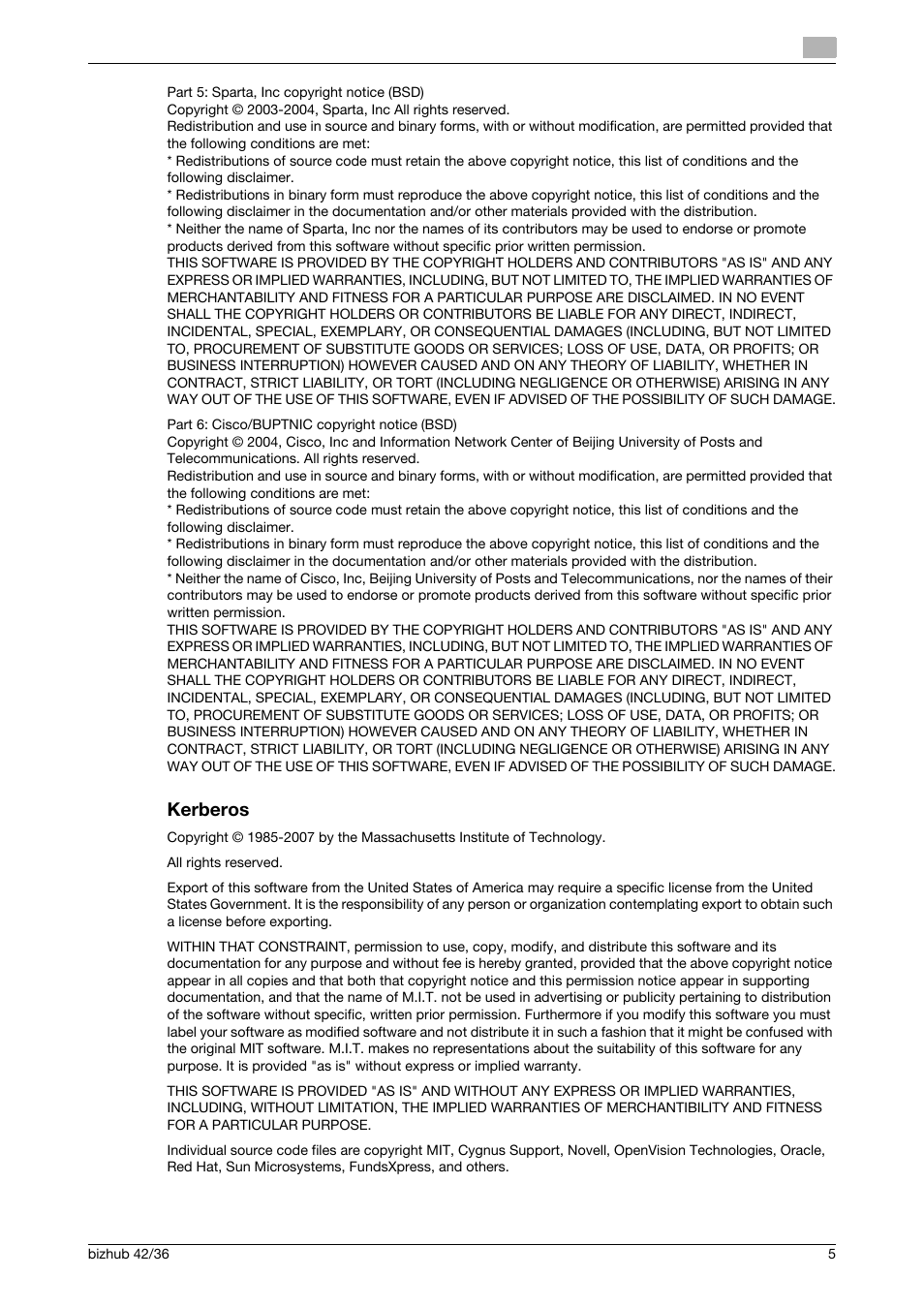 Kerberos | Konica Minolta bizhub 42 User Manual | Page 6 / 11