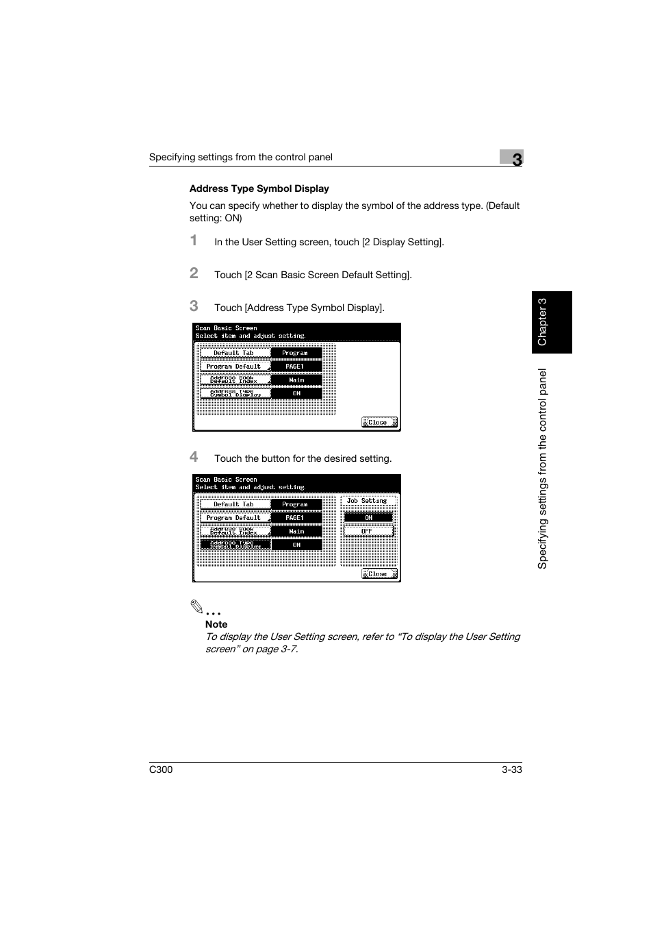 Address type symbol display, Address type symbol display -33 | Konica Minolta bizhub C300 User Manual | Page 144 / 392