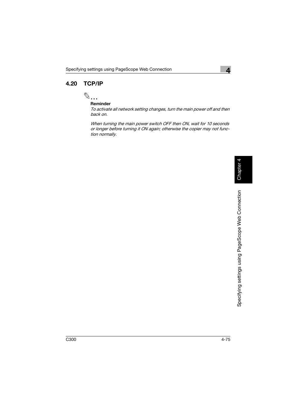 20 tcp/ip, Tcp/ip -75 | Konica Minolta bizhub C300 User Manual | Page 332 / 392