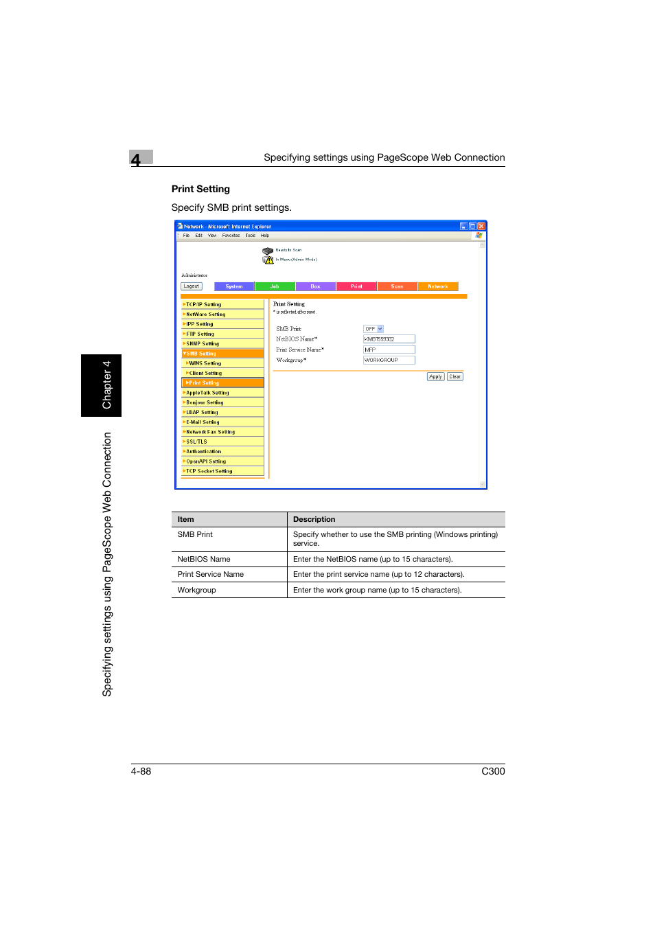 Print setting, Print setting -88 | Konica Minolta bizhub C300 User Manual | Page 345 / 392