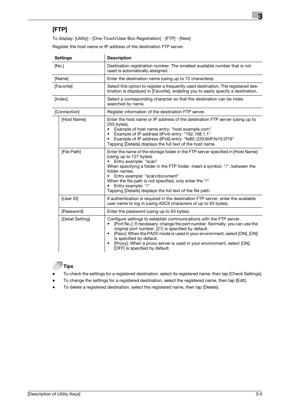 Ftp] -5 | Konica Minolta bizhub 4050 User Manual | Page 16 / 65