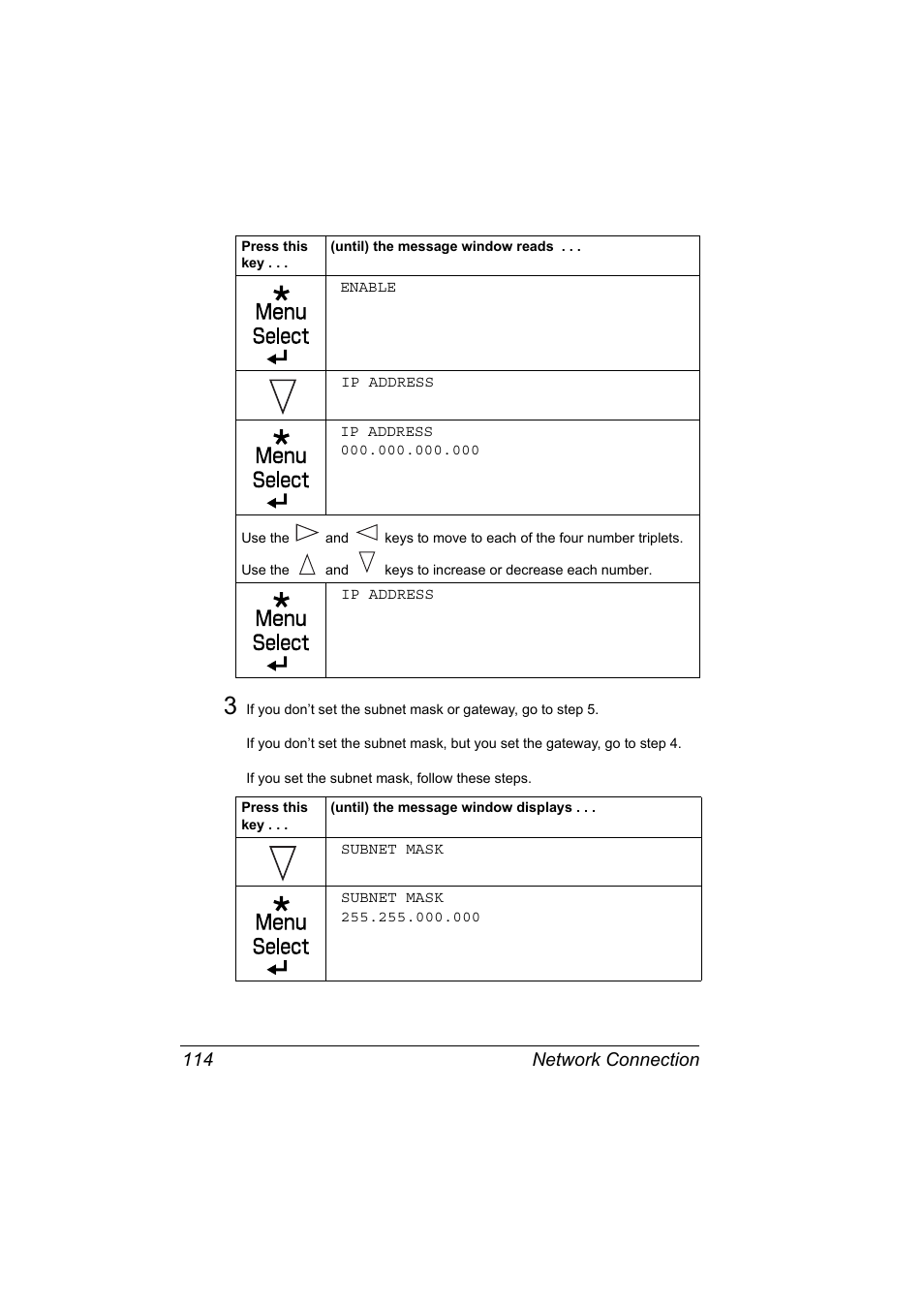 Network connection 114 | Konica Minolta magicolor 4650 User Manual | Page 132 / 334