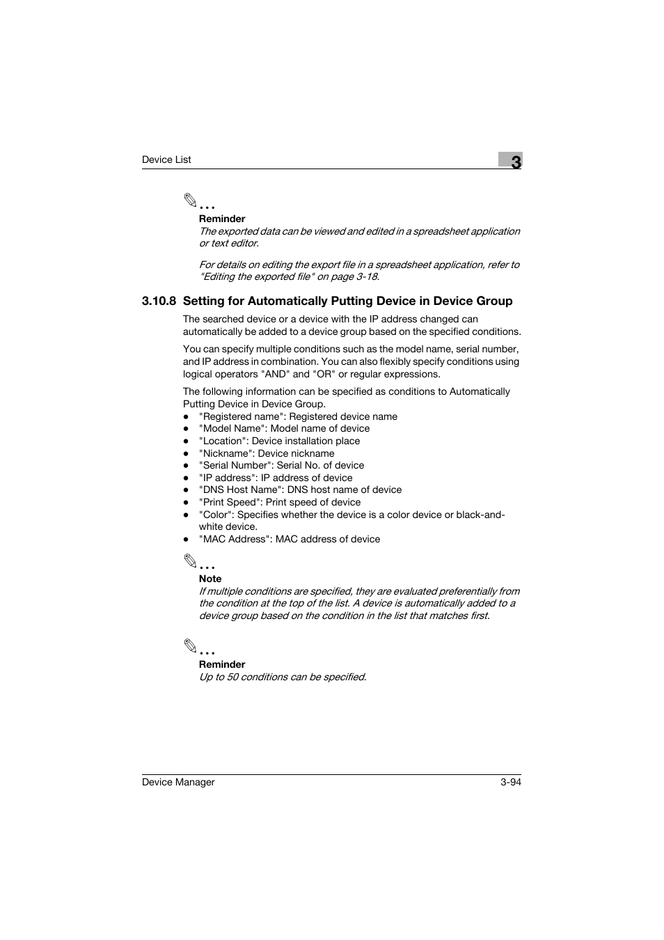 Konica Minolta PageScope Net Care Device Manager User Manual | Page 124 / 331