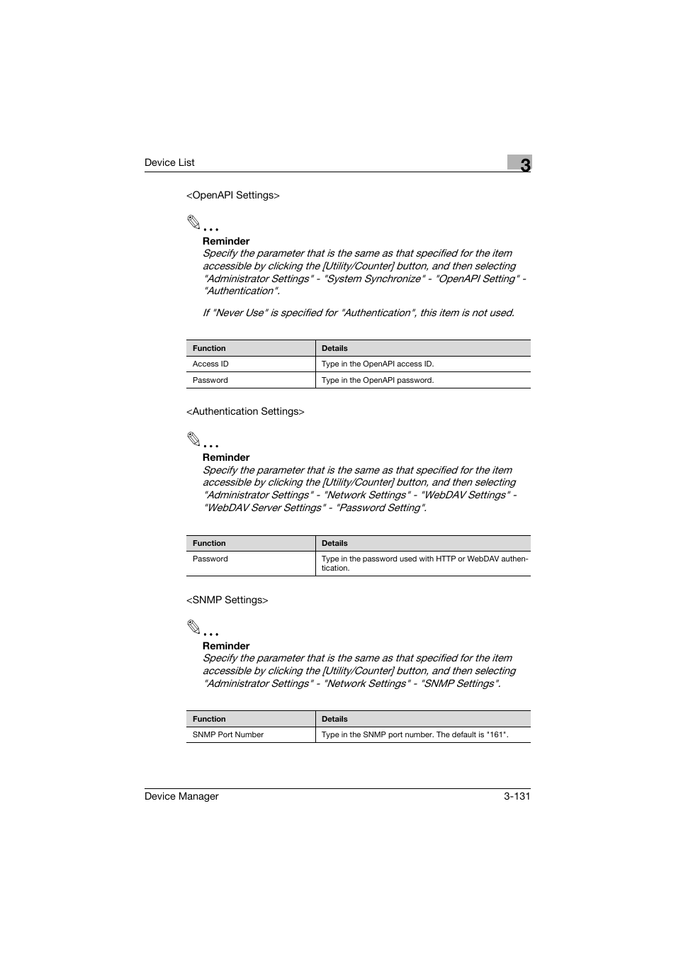 Konica Minolta PageScope Net Care Device Manager User Manual | Page 161 / 331