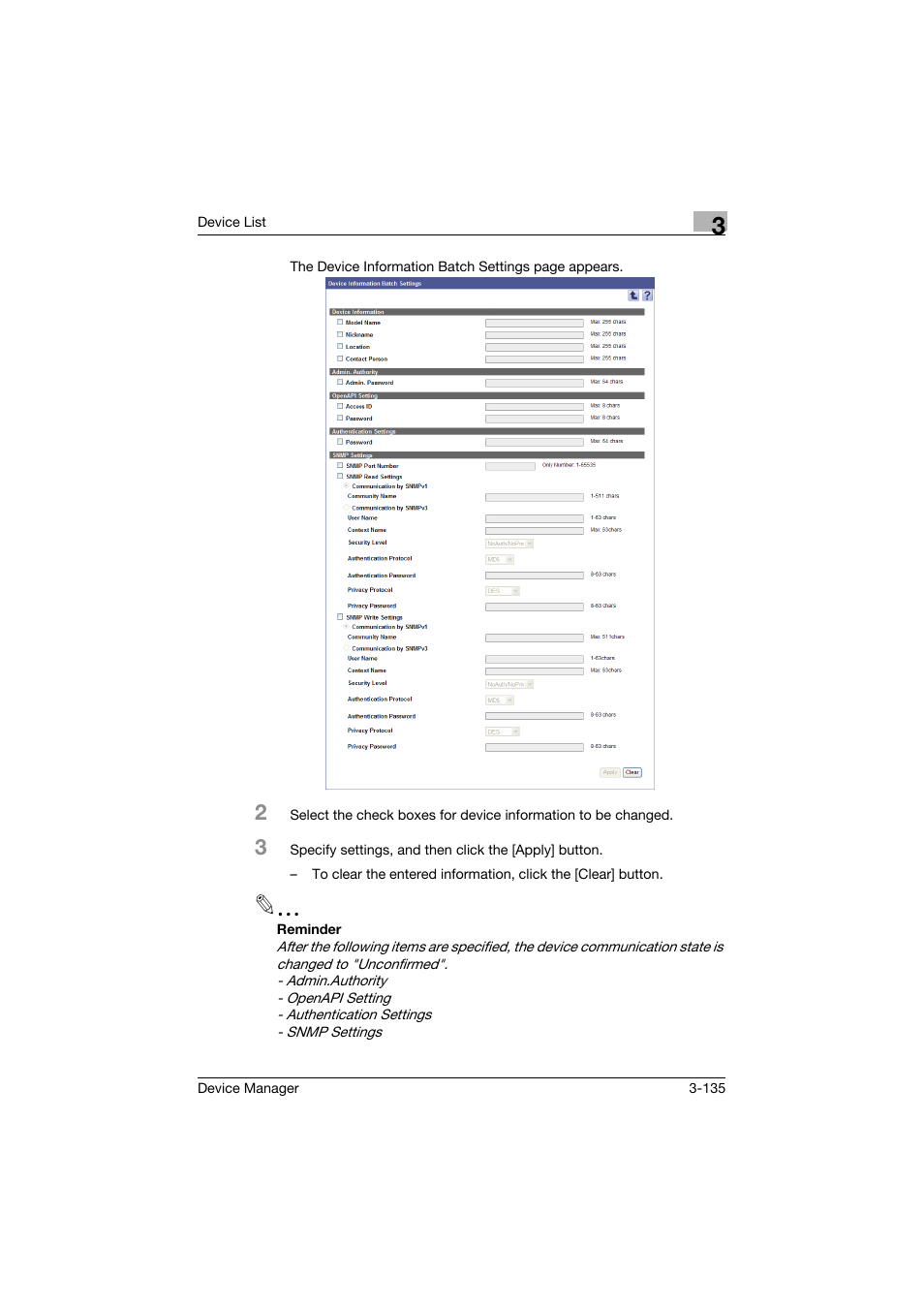 Konica Minolta PageScope Net Care Device Manager User Manual | Page 165 / 331