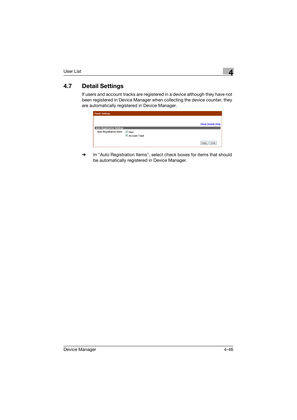 7 detail settings, Detail settings -46 | Konica Minolta PageScope Net Care Device Manager User Manual | Page 241 / 331