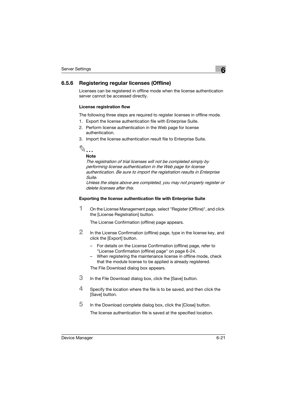 6 registering regular licenses (offline), License registration flow | Konica Minolta PageScope Net Care Device Manager User Manual | Page 279 / 331