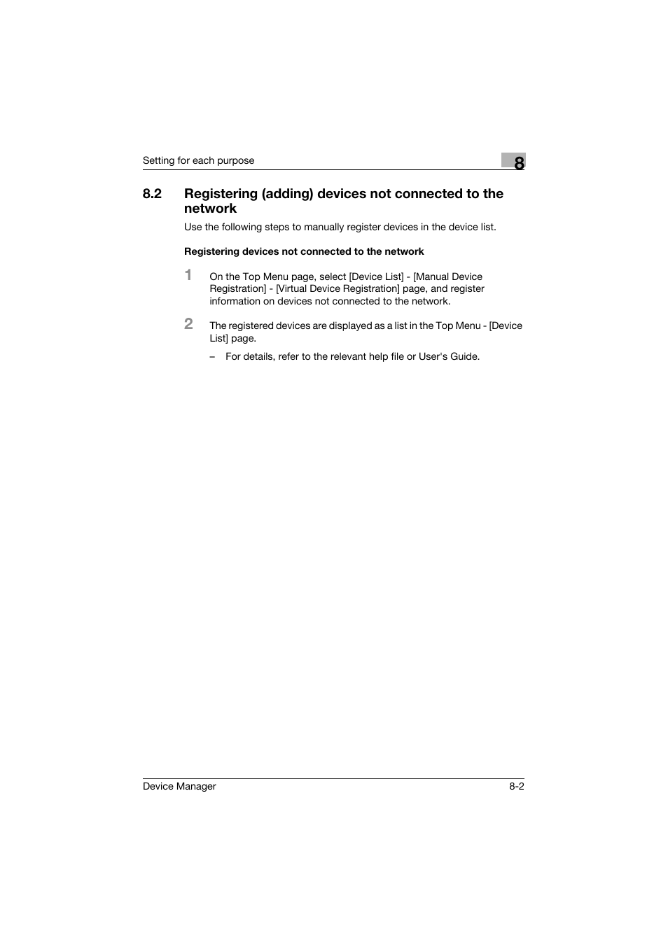 Registering devices not connected to the network | Konica Minolta PageScope Net Care Device Manager User Manual | Page 316 / 331