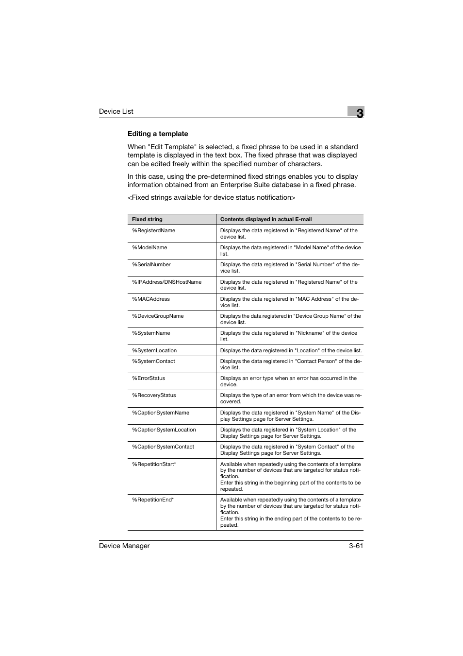 Editing a template, Editing a template -61 | Konica Minolta PageScope Net Care Device Manager User Manual | Page 91 / 331