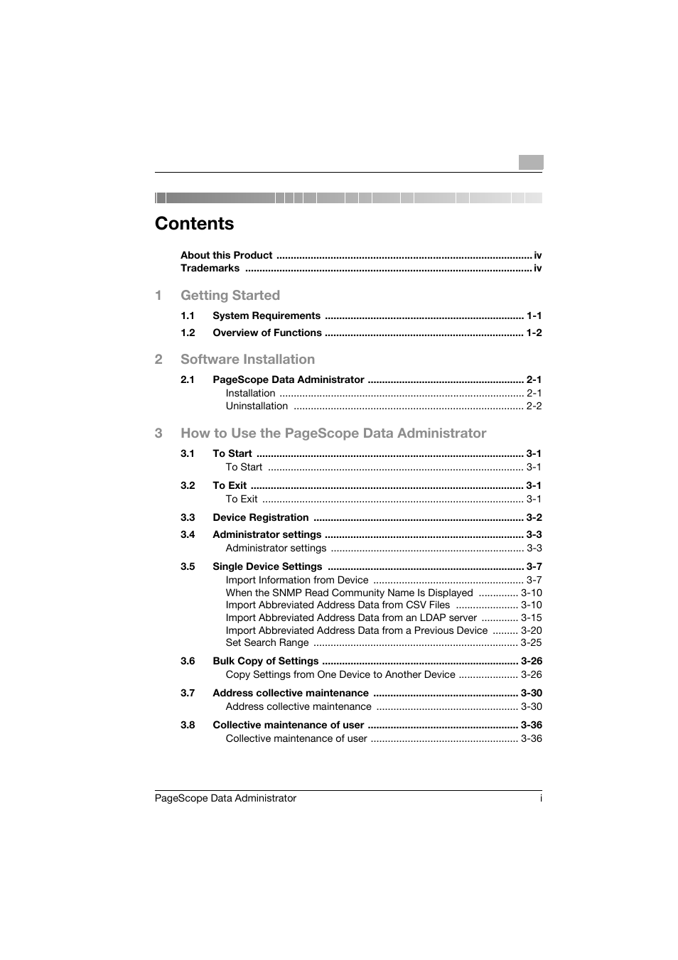 Konica Minolta PageScope Data Administrator User Manual | Page 2 / 113