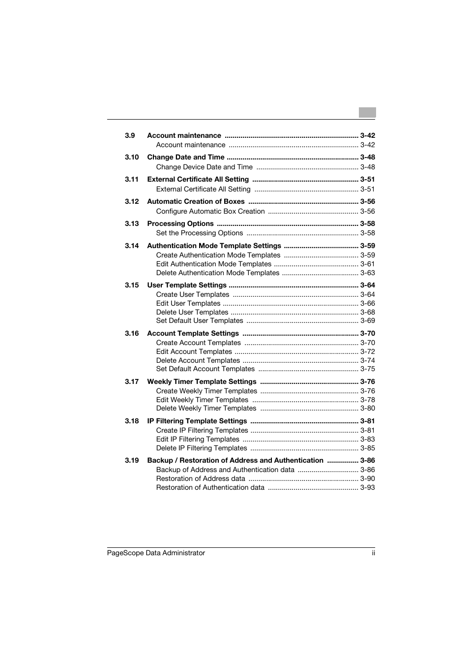 Konica Minolta PageScope Data Administrator User Manual | Page 3 / 113