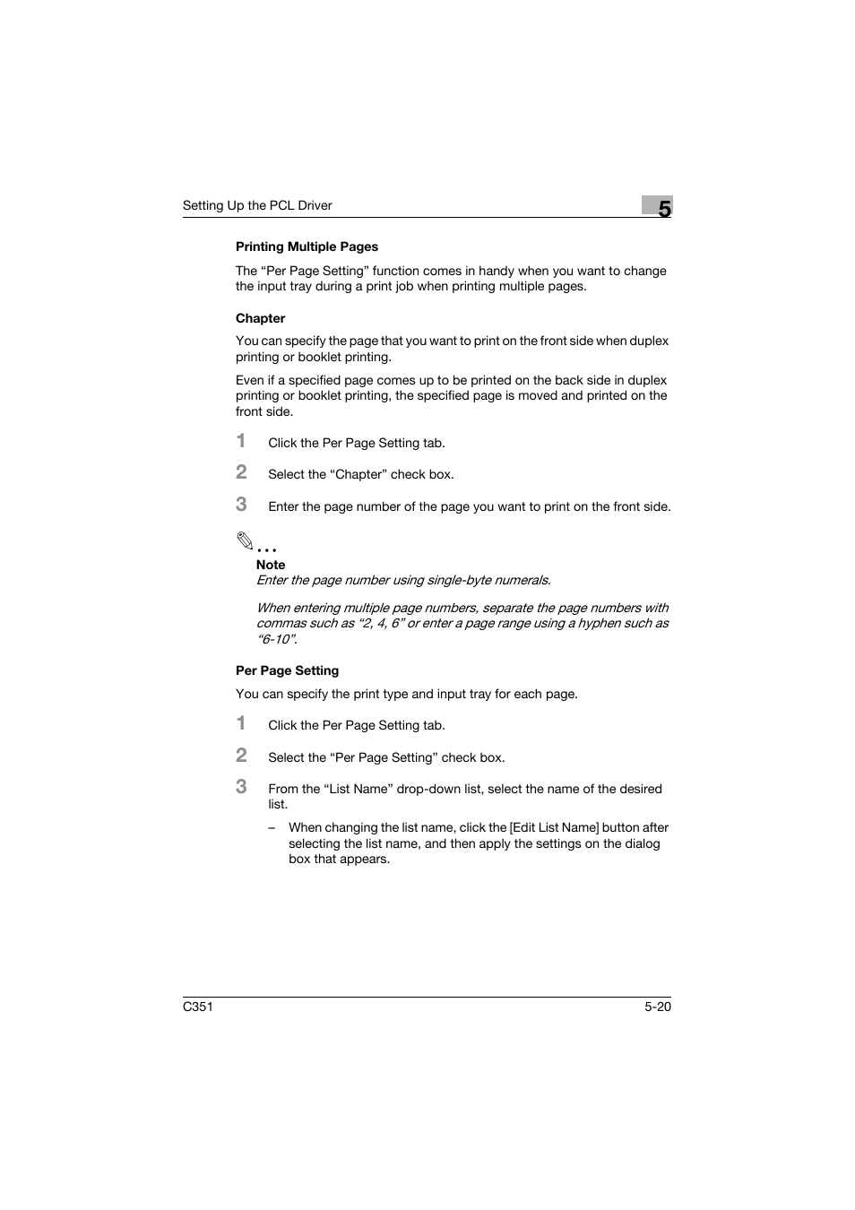 Chapter | Konica Minolta BIZHUB C351 User Manual | Page 133 / 380