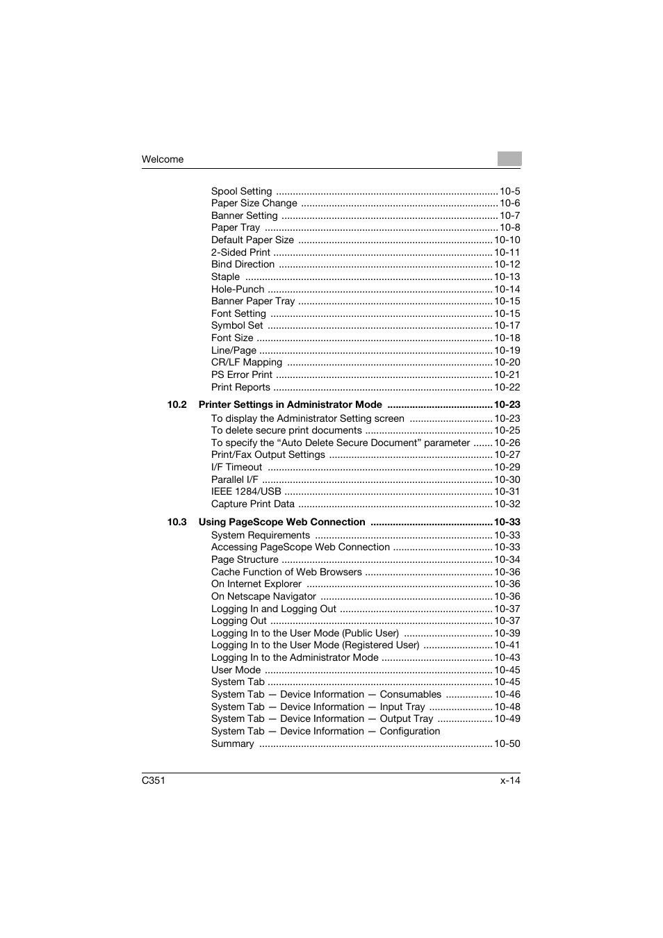 Konica Minolta BIZHUB C351 User Manual | Page 15 / 380