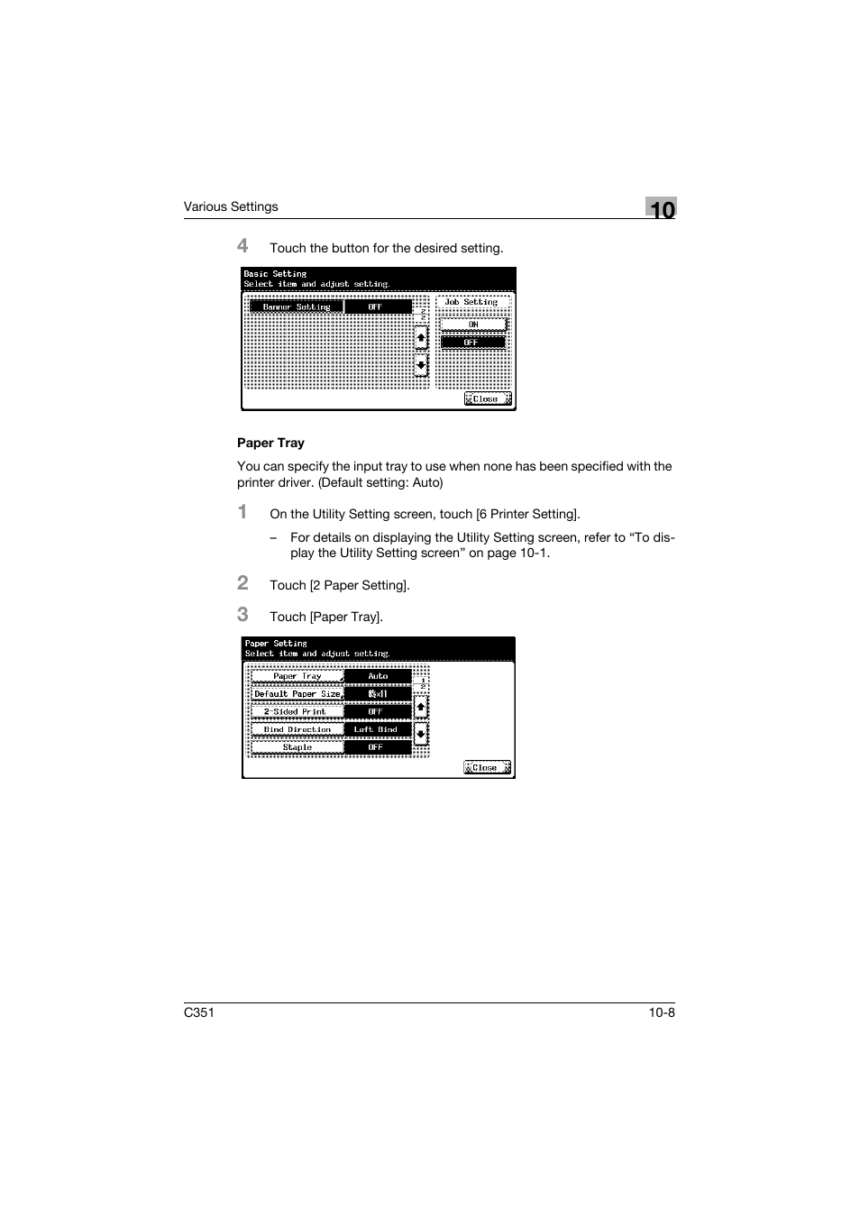 Paper tray, Paper tray -8 | Konica Minolta BIZHUB C351 User Manual | Page 241 / 380