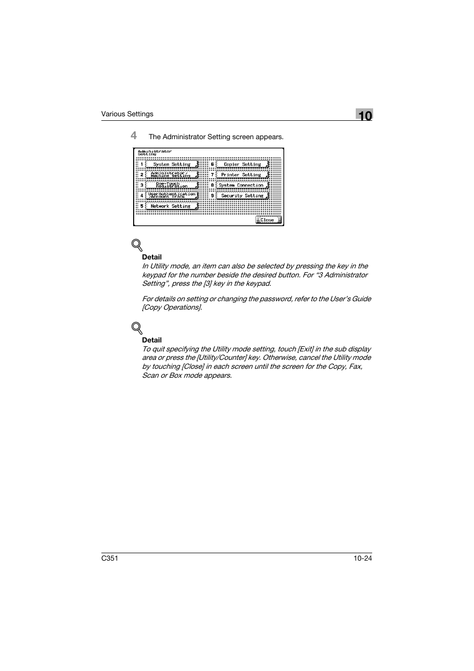 Konica Minolta BIZHUB C351 User Manual | Page 257 / 380