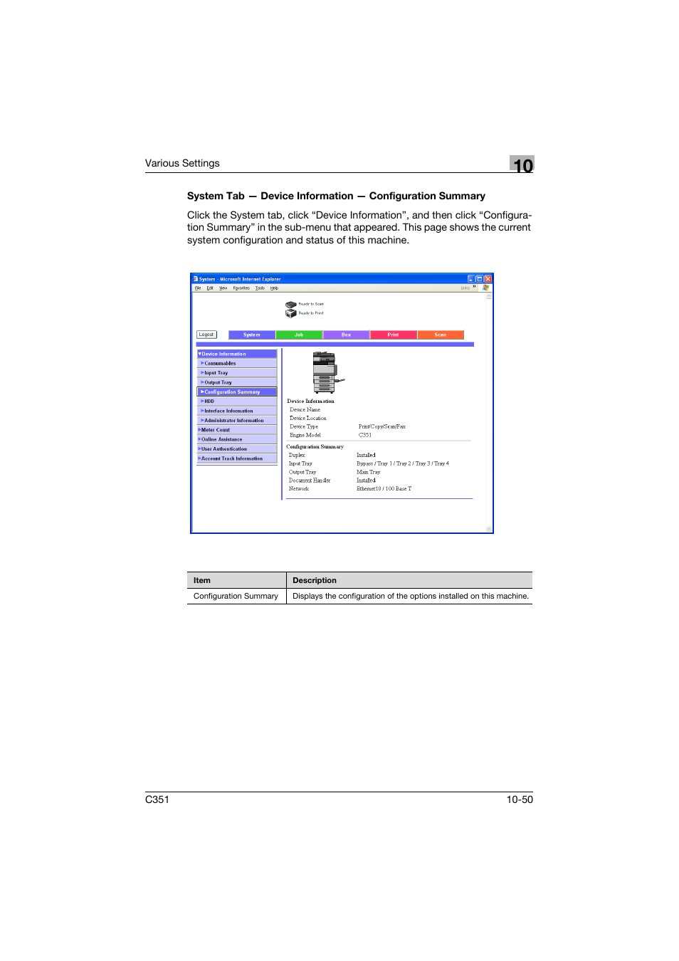 Konica Minolta BIZHUB C351 User Manual | Page 283 / 380