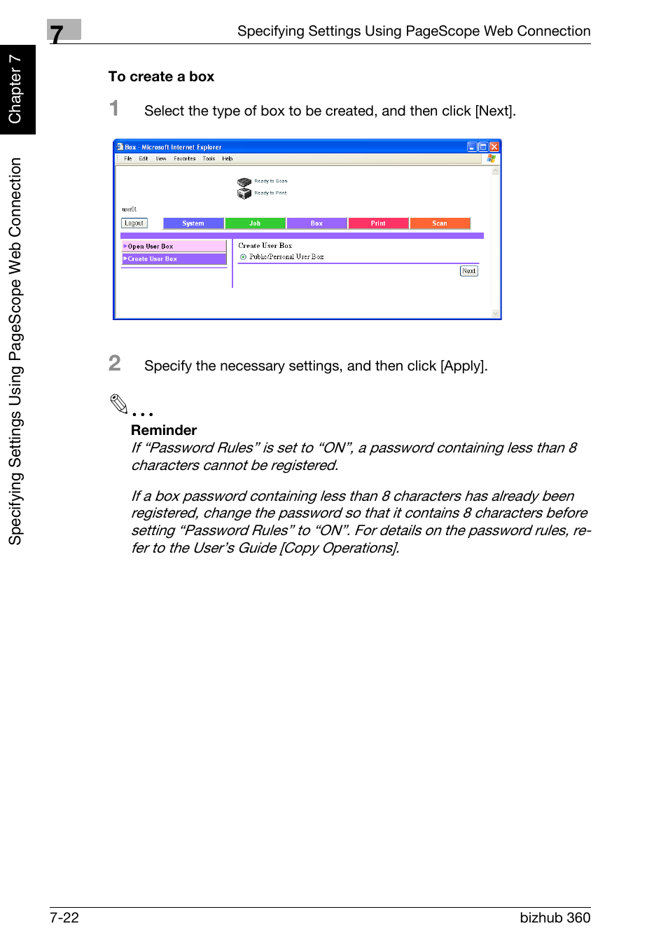 To create a box -22 | Konica Minolta bizhub 360 User Manual | Page 197 / 218