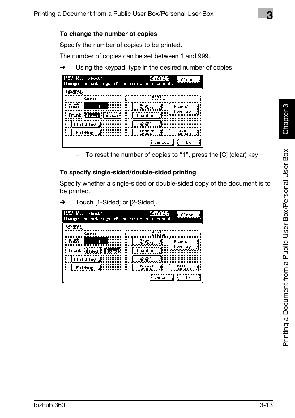 P. 3-13 | Konica Minolta bizhub 360 User Manual | Page 52 / 218