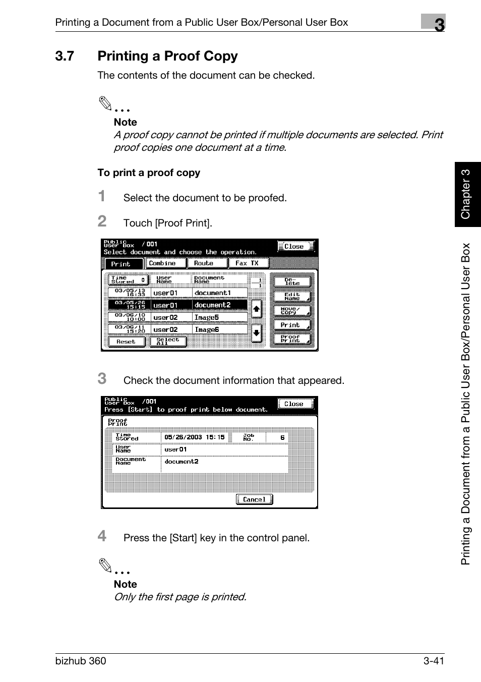 7 printing a proof copy, Printing a proof copy -41, To print a proof copy -41 | Konica Minolta bizhub 360 User Manual | Page 80 / 218