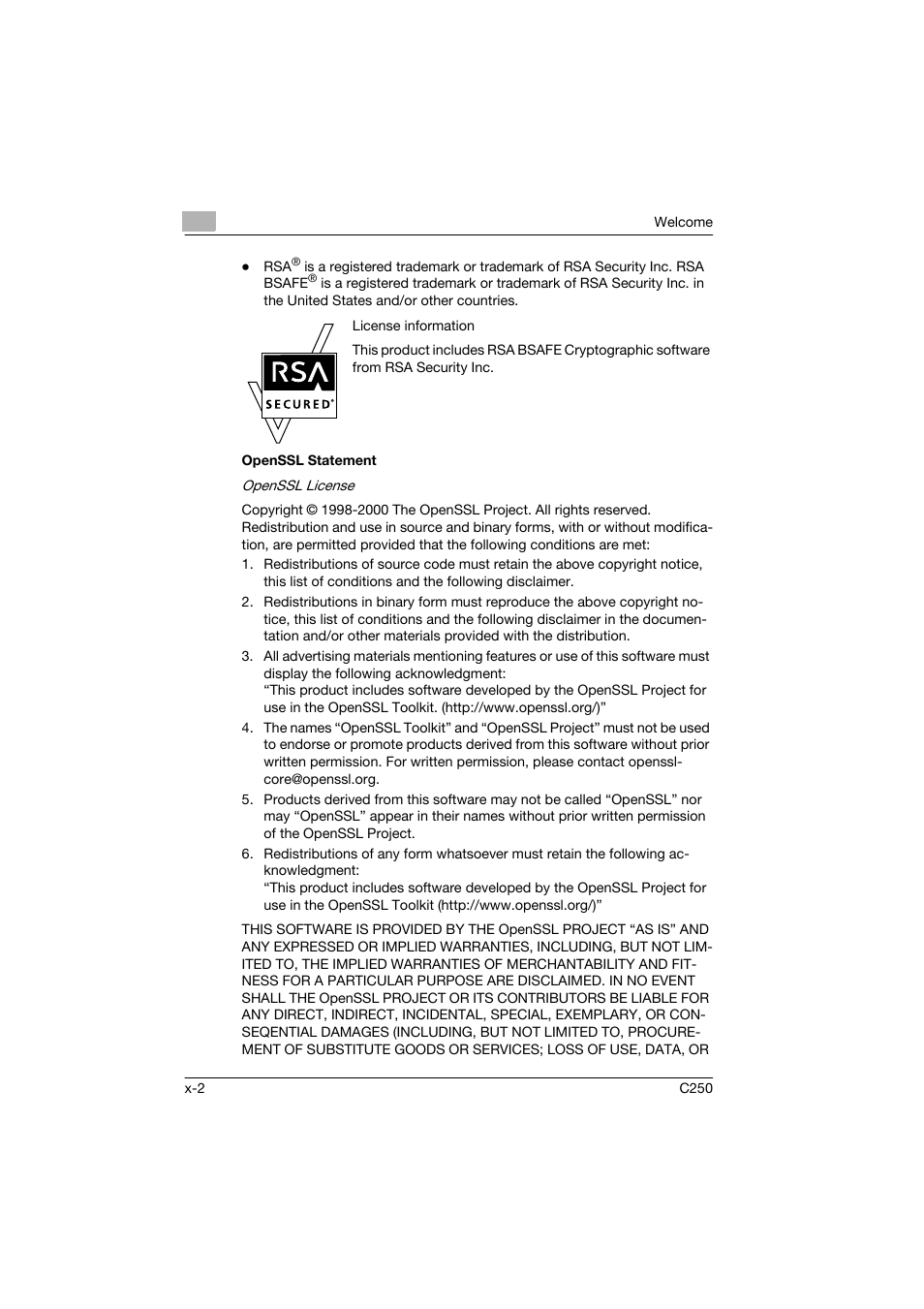 Konica Minolta bizhub C250 User Manual | Page 3 / 96