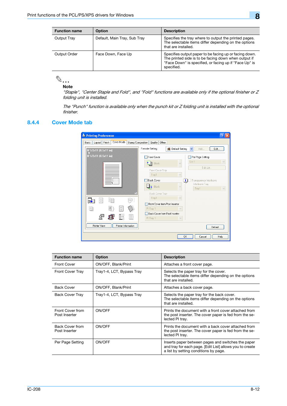 4 cover mode tab, Cover mode tab -12 | Konica Minolta bizhub 601 User Manual | Page 102 / 273