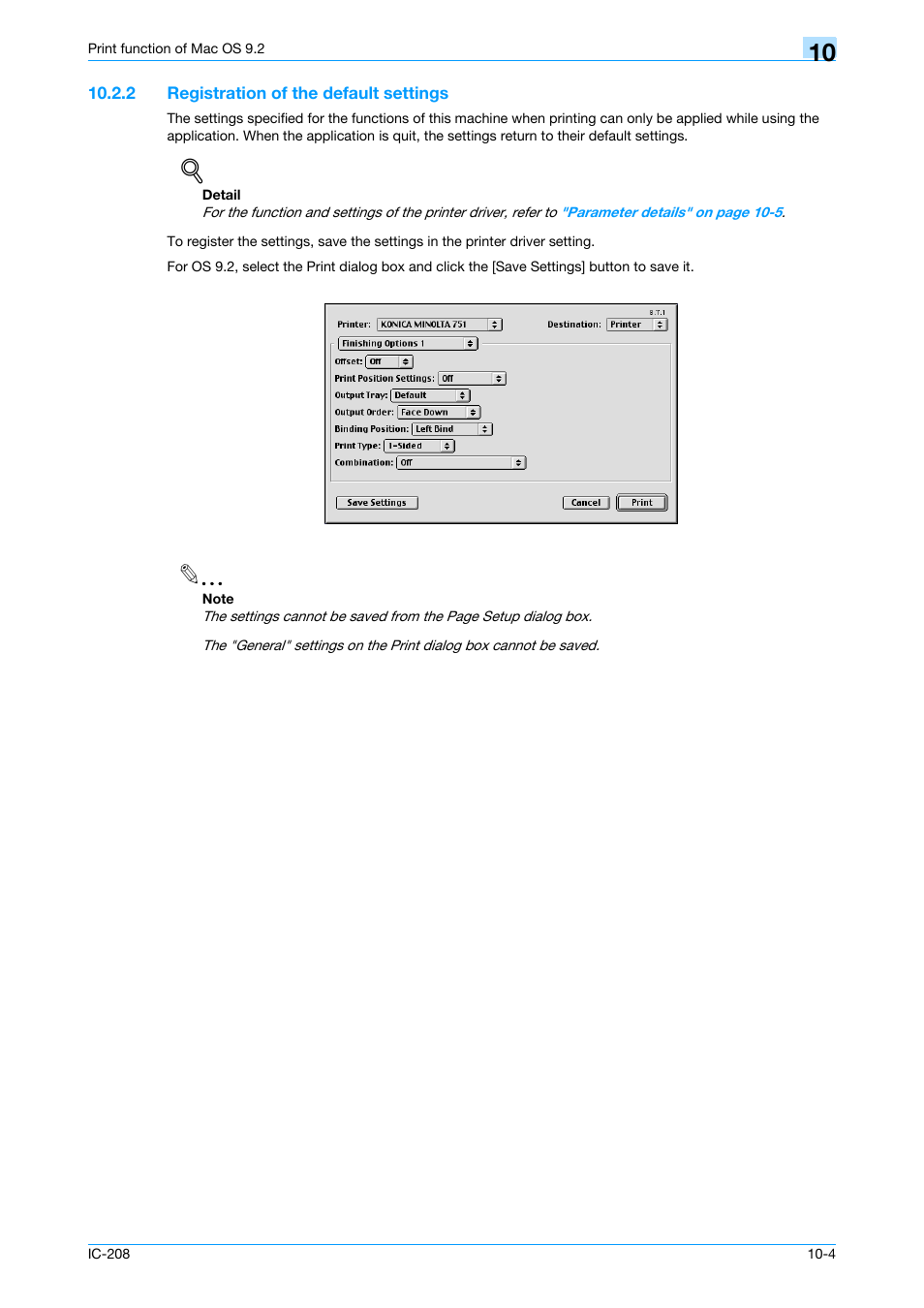 2 registration of the default settings, Registration of the default settings -4 | Konica Minolta bizhub 601 User Manual | Page 137 / 273