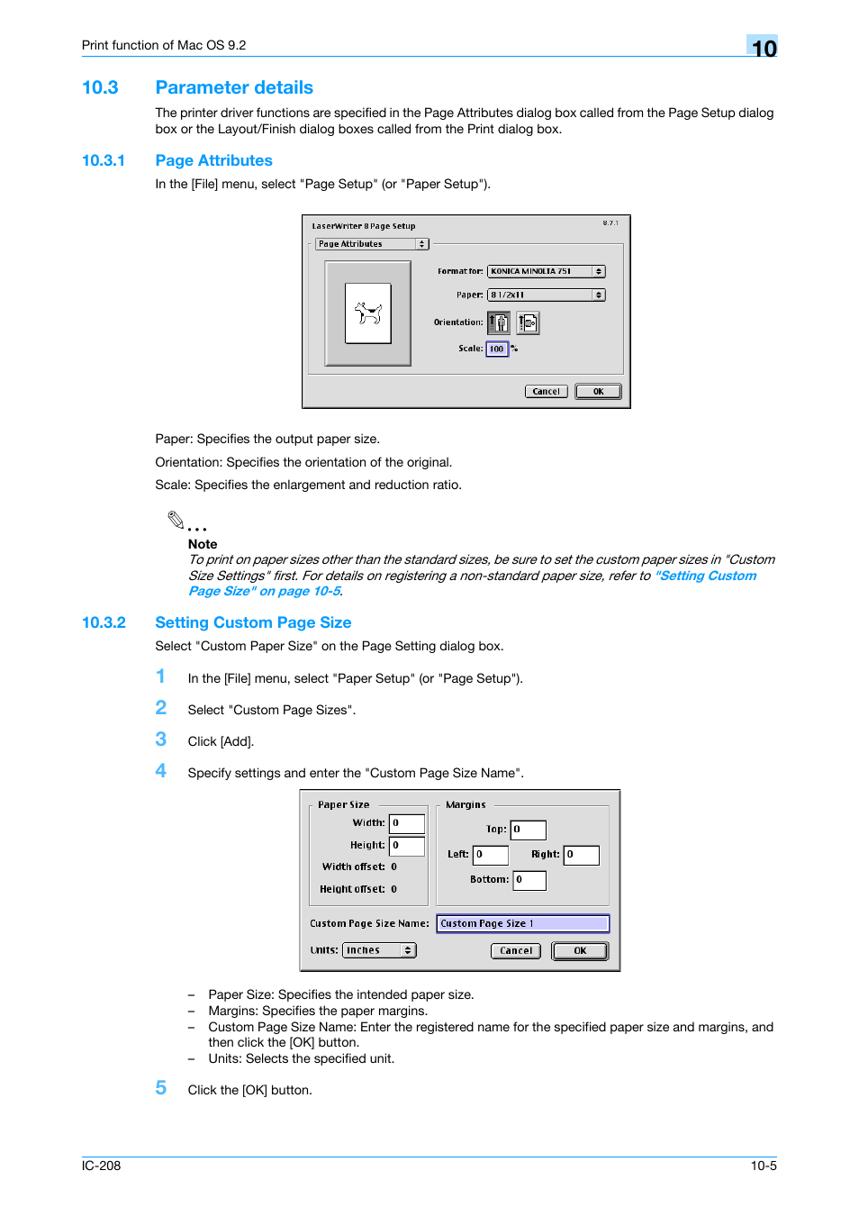 3 parameter details, Parameter details -5 | Konica Minolta bizhub 601 User Manual | Page 138 / 273