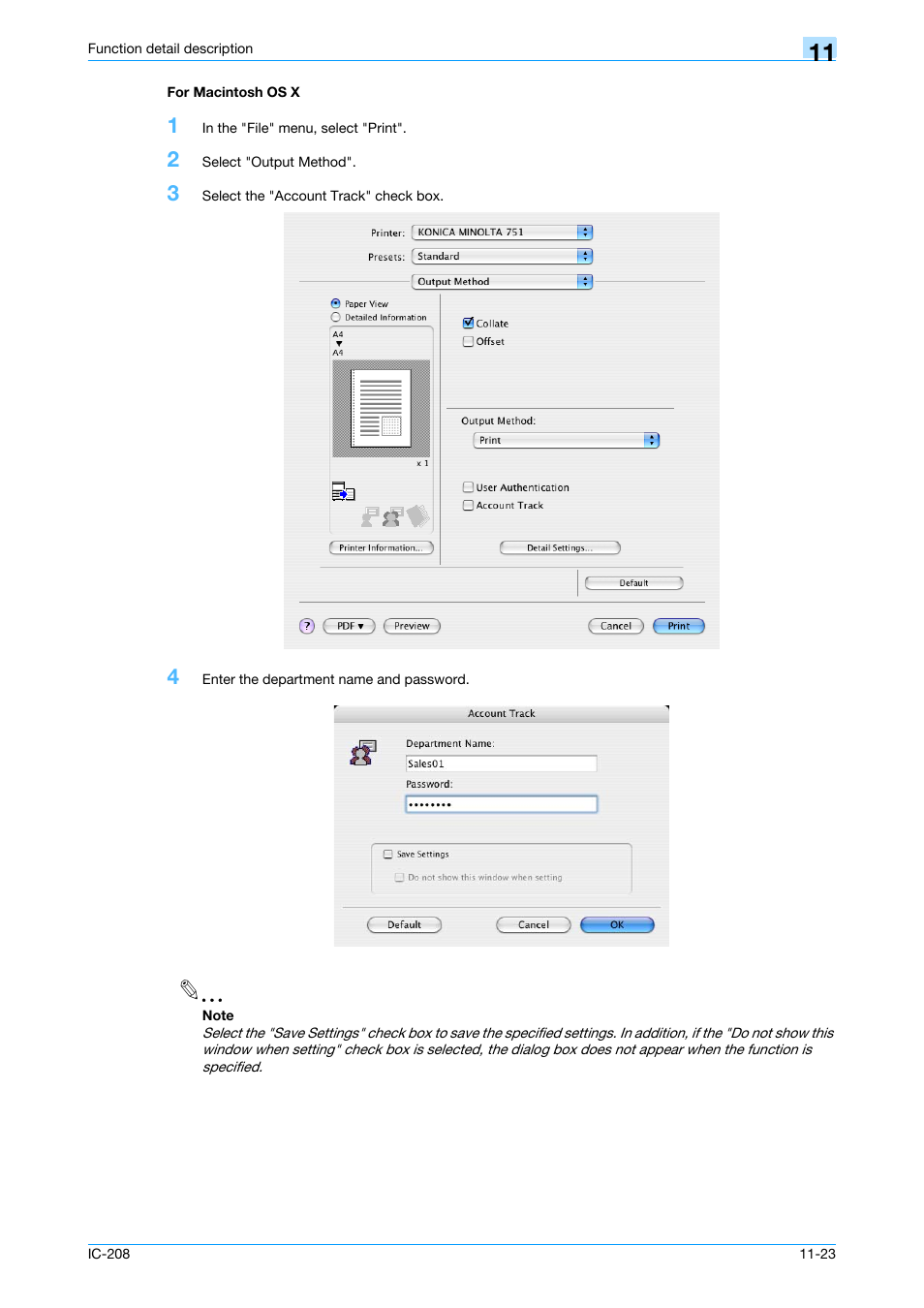 For macintosh os x, For macintosh os x -23 | Konica Minolta bizhub 601 User Manual | Page 163 / 273