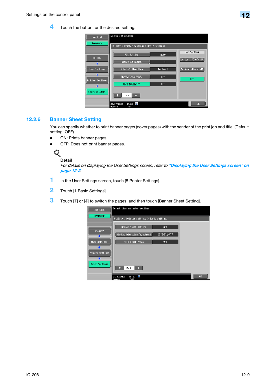 6 banner sheet setting, Banner sheet setting -9 | Konica Minolta bizhub 601 User Manual | Page 188 / 273