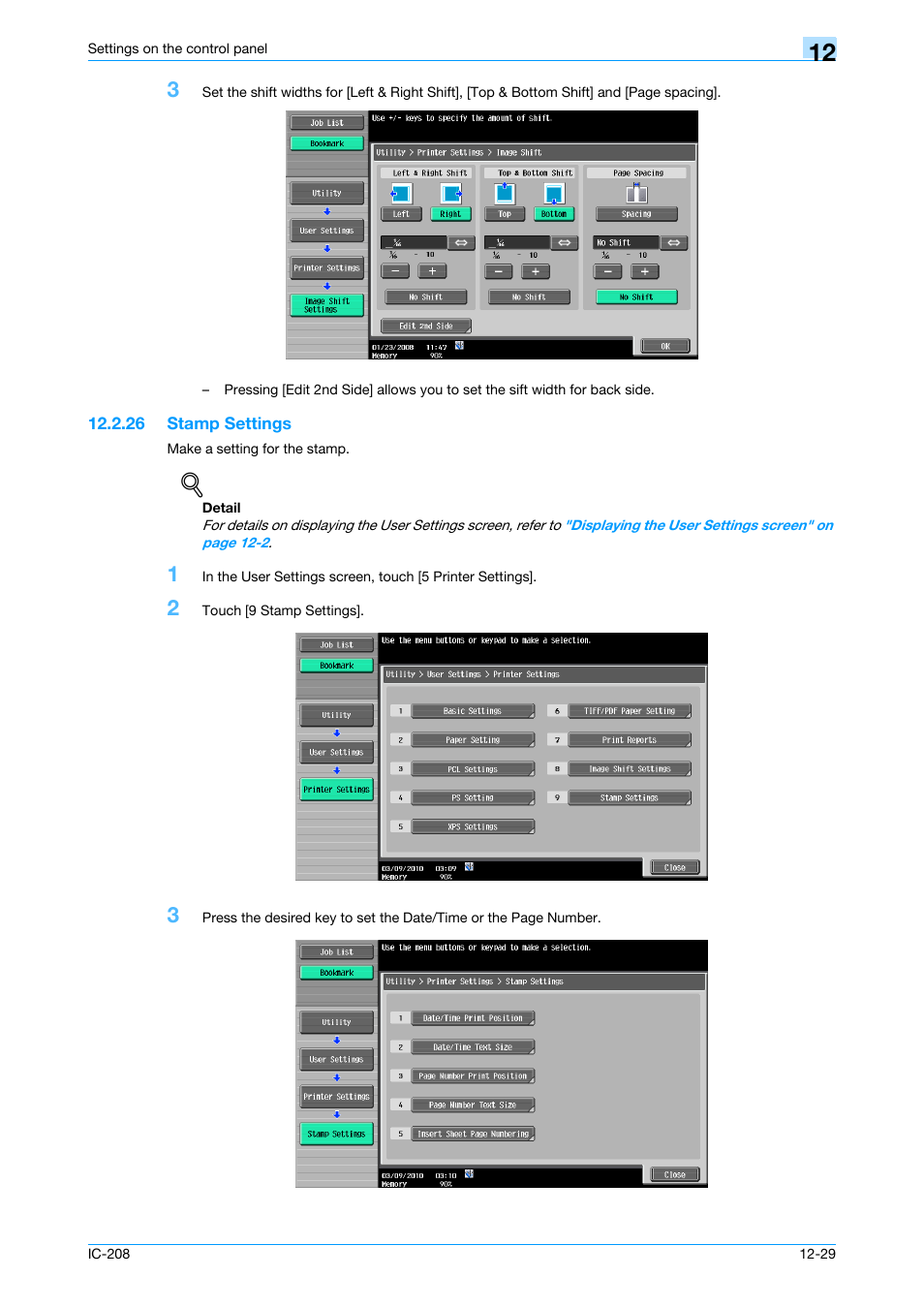 26 stamp settings, Stamp settings -29 | Konica Minolta bizhub 601 User Manual | Page 208 / 273