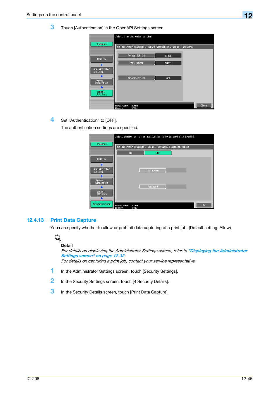 13 print data capture, Print data capture -45 | Konica Minolta bizhub 601 User Manual | Page 224 / 273