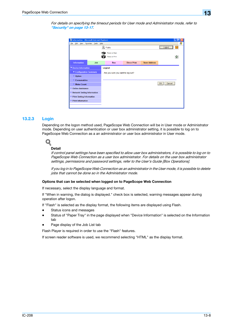 3 login | Konica Minolta bizhub 601 User Manual | Page 235 / 273