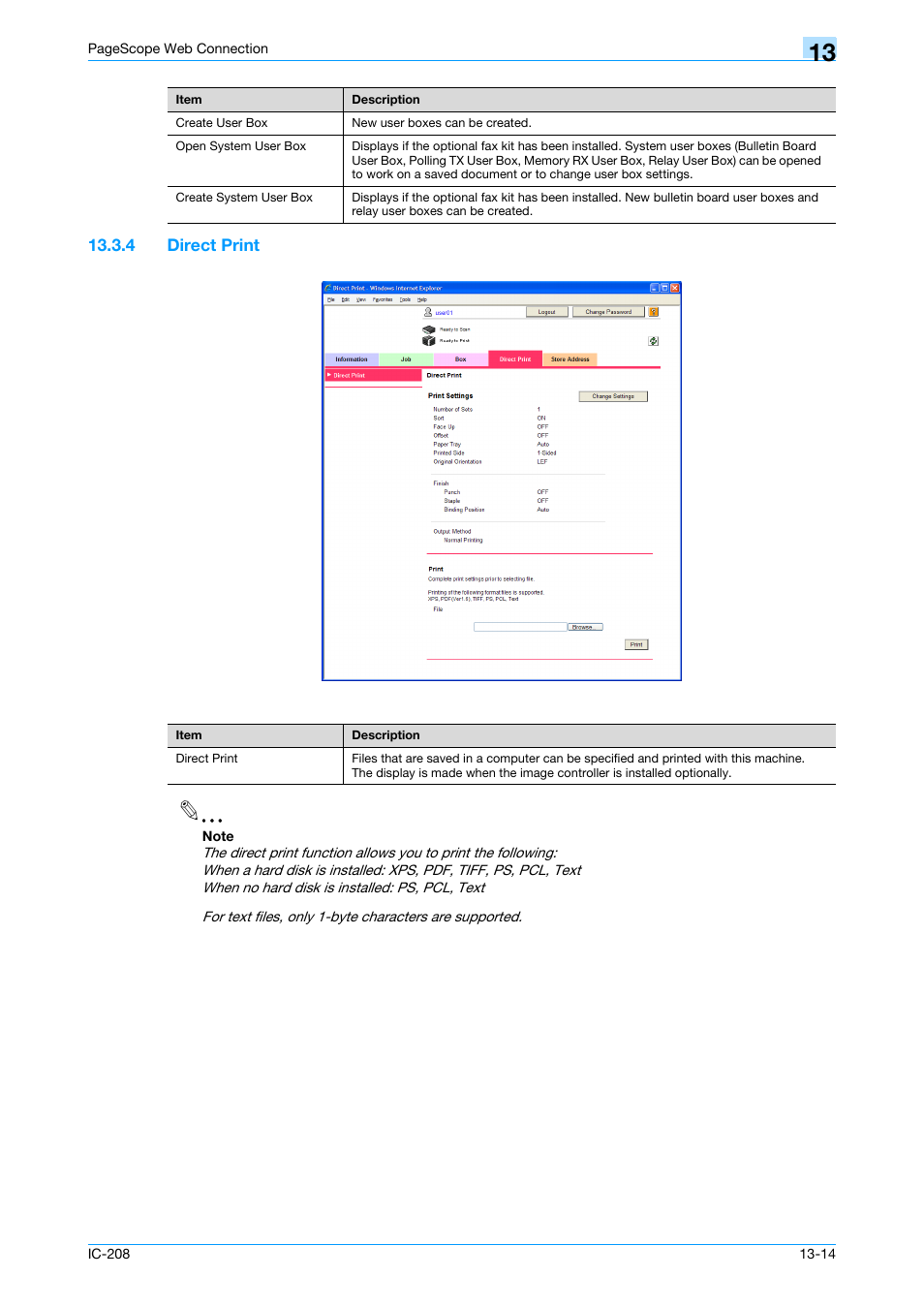 4 direct print, Direct print -14 | Konica Minolta bizhub 601 User Manual | Page 241 / 273