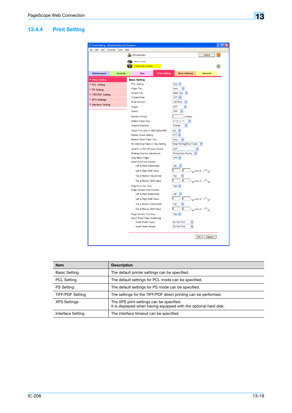 4 print setting, Print setting -19 | Konica Minolta bizhub 601 User Manual | Page 246 / 273