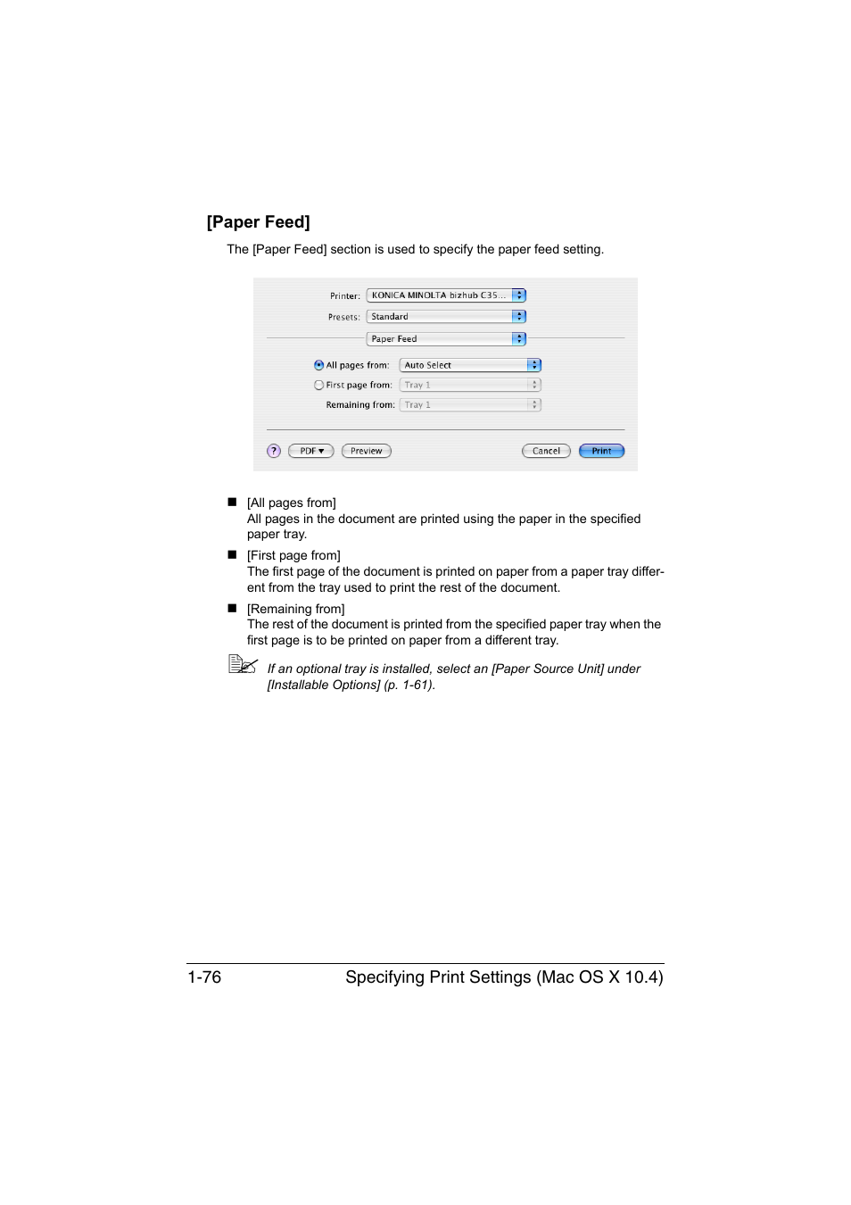 Paper feed, Paper feed] -76 | Konica Minolta bizhub C35 User Manual | Page 103 / 510