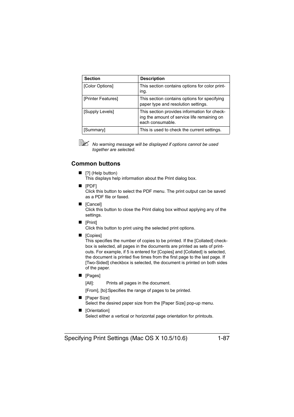 Common buttons, Common buttons -87 | Konica Minolta bizhub C35 User Manual | Page 114 / 510