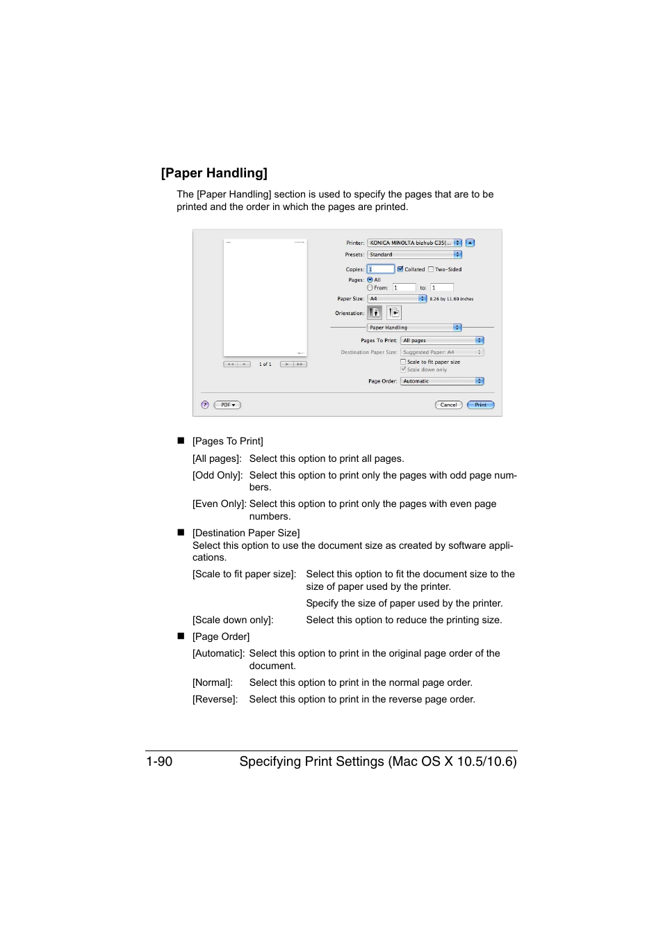 Paper handling, Paper handling] -90 | Konica Minolta bizhub C35 User Manual | Page 117 / 510