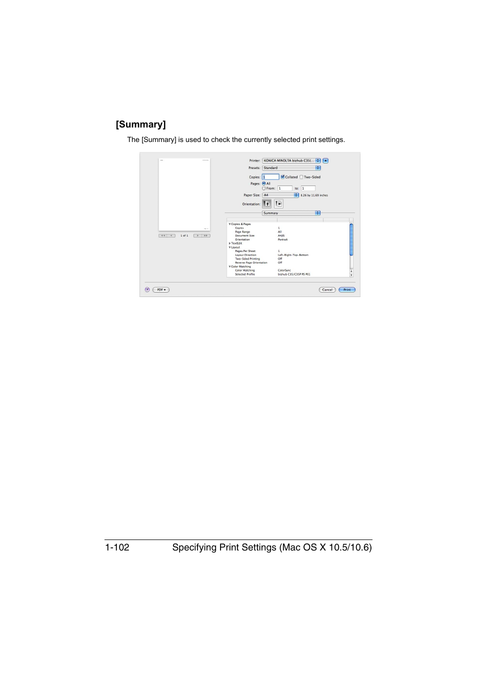 Summary, Summary] -102 | Konica Minolta bizhub C35 User Manual | Page 129 / 510