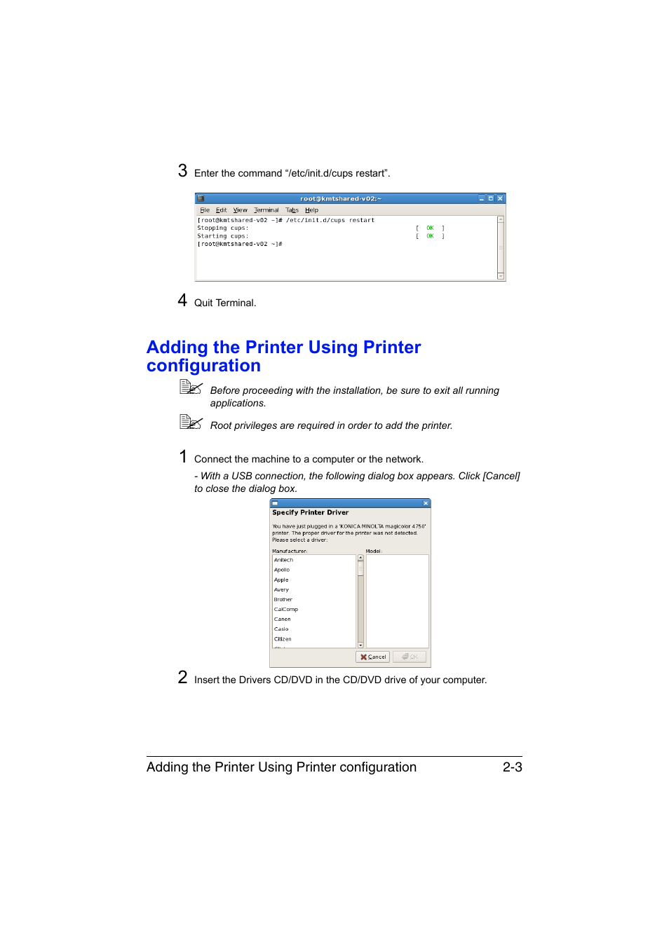 Adding the printer using printer configuration, Adding the printer using printer configuration -3 | Konica Minolta bizhub C35 User Manual | Page 150 / 510